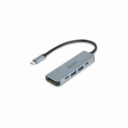 DICOTA D32060 replicatore di porte e docking station per laptop USB tipo-C Argento 