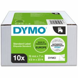 DYMO D1 etichette originali | stampa nera su bianco | 12 mm x 7 mm | etichette autoadesive per etichettatrice LabelManager | 10 pezzi 
