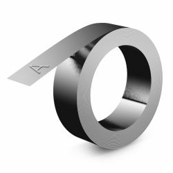 DYMO Rhino nastro non adesivo a rilievo 12 mm x 6,4 macciaio inossidabile 