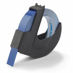 DYMO Nastro per etichettatura in rilievo originale | Rotolo da 9 mm x 3 m | Stampa bianca su blu | Autoadesivo | per etichettatrici a rilievo | Confezione da 1 