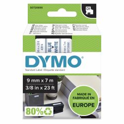 DYMO D1 etichette originali | Rotolo da 9 mm x 7 m | stampa blu su bianco | etichette autoadesive per etichettatrice LabelManager | 1 Pezzo 