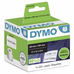 DYMO LW etichette per spedizioni grandi | 54 mm x 101 mm | 12 rotoli da 220 etichette facilmente staccabili | autoadesive | per etichettatrici LabelWriter | originali 