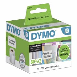 DYMO LW etichette multiuso originali | 57 mm x 32 mm | rotolo da 1000 etichette facilmente staccabili | autoadesive | per etichettatrici LabelWriter 
