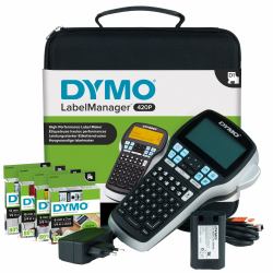 DYMO LabelManager 420P kit etichettatrice portatile ricaricabile a elevate prestazioni | tastiera ABC | con custodia e 4 nastri per etichette D1 