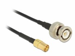 DeLOCK 2m, BNC/SMB cavo coassiale RG-174 Nero 