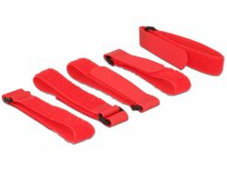 DeLOCK 18705 Velcro Rosso 5 pezzo[i] 