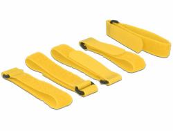 DeLOCK 18708 Velcro Giallo 5 pezzo[i] 
