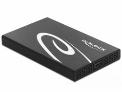 DeLOCK Custodia esterna per HDD / SSD SATA da 2.5″ con SuperSpeed USB 10 Gbps [USB 3.1 Gen 2] 