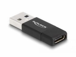 DeLOCK Adattatore USB 3.2 Gen 2 da USB Tipo-A maschio a USB Type-C femmina attivo nero 
