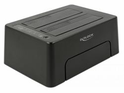 DeLOCK 63957 docking station per unità di archiviazione USB 3.2 Gen 2 [3.1 Gen 2] Type-C Nero 