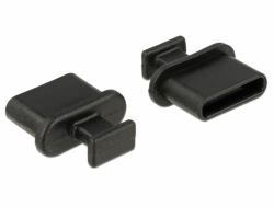 DeLOCK 64013 Copertura di sicurezza per presa elettrica USB tipo-C Nero 10 pezzo[i] 