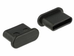 DeLOCK 64014 Copertura di sicurezza per presa elettrica USB tipo-C Nero 10 pezzo[i] 