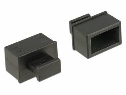 DeLOCK 64021 Copertura di sicurezza per presa elettrica Nero 10 pezzo[i] 