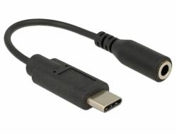 DeLOCK 65842 cavo per cellulare Nero 0,14 m USB C 3.5mm 