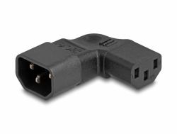 DeLOCK Adattatore di alimentazione IEC 60320 - da C14 a C13, maschio / femmina, 10 A, 90° angolato a sinistra / destra 