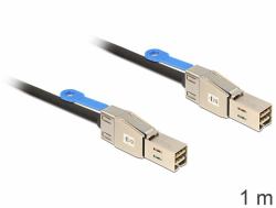 DeLOCK 83394 cavo Serial Attached SCSI [SAS] 1 m Nero, Argento 