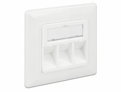 DeLOCK 86194 presa energia RJ-45 Argento, Bianco 