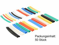 DeLOCK 86279 organizer per cavi Pannello passacavi Nero, Blu, Verde, Rosso, Giallo 50 pezzo[i] 