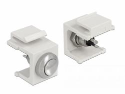 DeLOCK 86401 cavo di collegamento Keystone Acciaio inox, Bianco 