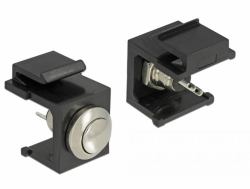 DeLOCK 86402 cavo di collegamento Keystone LED Nero, Acciaio inox 