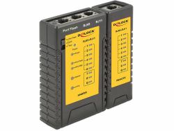 DeLOCK 86407 tester per cavo di rete Tester per cavi a doppino intrecciato Nero 