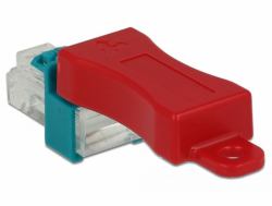 DeLOCK 86425 clip sicura Port blocker key RJ-45 Rosso 6 pezzo[i] 