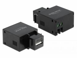 DeLOCK Keystone Module USB Type-A - Charging Port 10.5 W black - Warranty: 12M