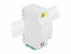 DeLOCK Scatola di connessione in fibra ottica per guida DIN 4 x SC Simplex o LC Duplex 