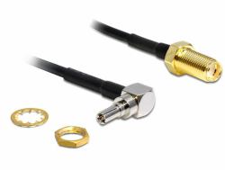 DeLOCK 88466 cavo di segnale 0,2 m Nero, Oro, Argento 