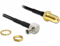 DeLOCK 88487 cavo coassiale 1,45 m TS-9 SMA Nero 