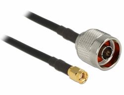DeLOCK 89466 cavo coassiale RG-58 10 m N plug SMA plug Nero 