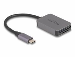 DeLOCK Lettore di schede USB Type-C in contenitore di alluminio per schede di memoria SD o Micro SD 