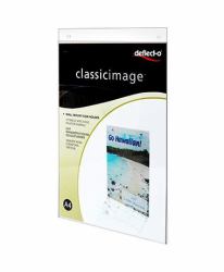 Deflecto 47001 stand informativo e supporto per brochure Supporto per segnale A4 Polistirene [PS] Trasparente 