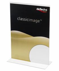 Deflecto 47901 stand informativo e supporto per brochure Supporto per segnale A5 Polistirene [PS] Trasparente 
