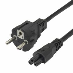 Deltaco 1902302 cavo di alimentazione Nero 3 m CEE7/7 IEC C5 