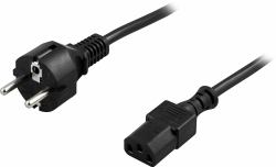 Deltaco DEL-109M cavo di alimentazione Nero 2 m CEE7/7 IEC C13 