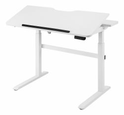 Deltaco DELO-0100 piano di scrivania per computer Forma rettangolare Bianco 