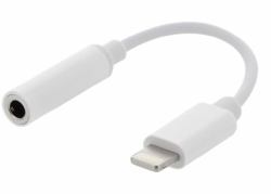 Deltaco IPLH-595 cavo per cellulare Bianco 0,065 m 3.5mm Lightning 