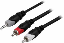 Deltaco MM-145 cavo audio 20 m 3.5mm RCA Nero 