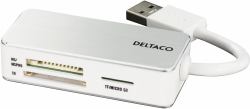 Deltaco UCR-147 lettore di schede USB 3.2 Gen 1 [3.1 Gen 1] Type-A Bianco 