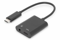 Digitus Adattatore / convertitore USB-C, da USB-C a USB-C + jack da 3,5 mm 