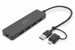 Digitus Hub USB 3.0, 4 porte, Slim Line 