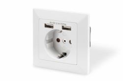 Digitus DA-70613 presa energia 2x USB Bianco 