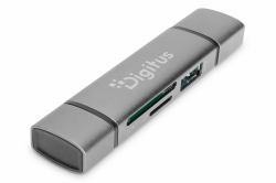 Digitus Doppio lettore di schede e hub USB-C / USB-A 