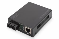 Digitus Convertitore multimediale Gigabit PoE , RJ45 / SC, SM, PSE 