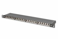 Digitus Pannello patch ad alta densità CAT 6, classe E, schermato, nero 
