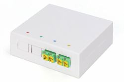 Digitus FTTH ENCL+2XLC/APC DX COUPL - WITH SHUTTERWALL MOUNTING