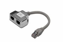 Digitus Adattatore per cavo patch CAT 5e, 2x CAT 5e, schermato 