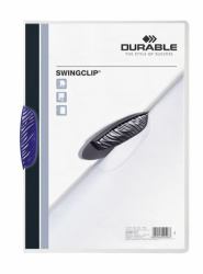 Durable Swingclip cartellina con fermafoglio Polipropilene [PP] Blu scuro 