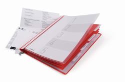 Durable 255503 intercalare Cartella per file convenzionale Plastica Rosso, Trasparente 